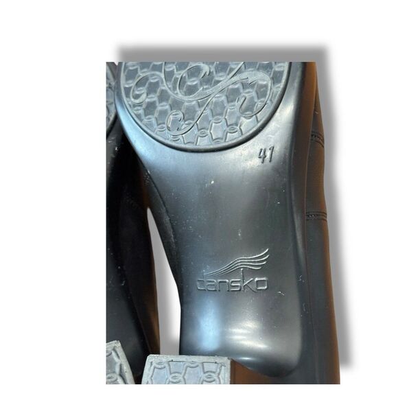 Dansko Bennett Ankle Boot Booties Heels Black Leather Women Sz EUR 41 / US 8.5 - Picture 7 of 9